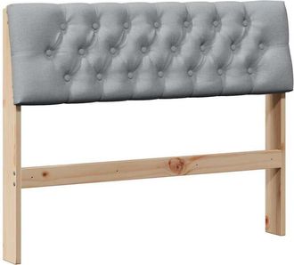vidaXL Cabecero Tapizado Gris Claro 100 Cm Madera De Pino Macizo Vidaxl