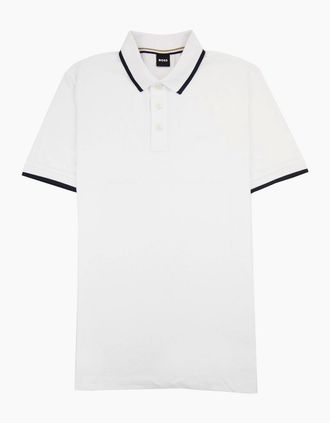 HUGO BOSS Mens Hugo Boss Parlay 190 Polo Shirt White 100 - Size: 44