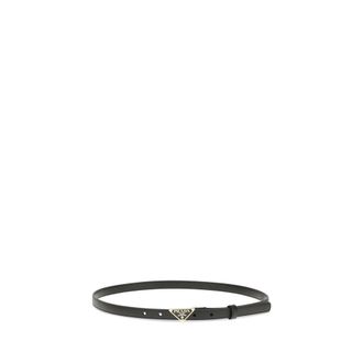 Prada Womens Saffiano Belt Black