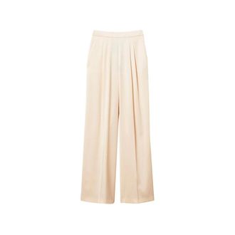Twinset Wide Trousers, female, Beige, Size: 3XL Wide Satin Trousers