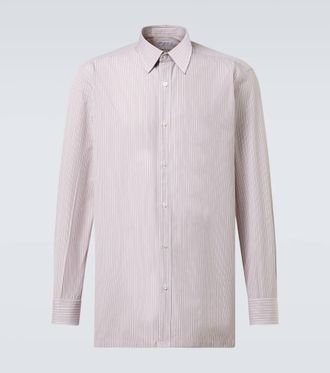 Charvet Striped cotton poplin shirt