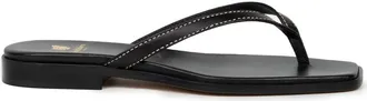 Bobbies Sol Flat Sandals in Passion Black at Nordstrom, Size 10.5