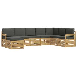 vidaXL Conjunto De Sof&aacute;s De Exterior 8 Pcs Blanco Y Antracita Vidaxl