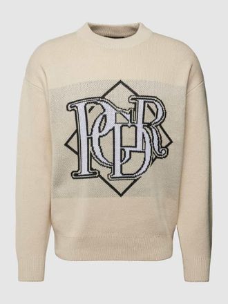 Pegador Strickpullover mit Label-Statement Modell Kingdom in Beige, Größe XL