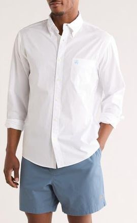 Brooks Brothers White Cotton Poplin Button-Down Shirt at Nordstrom Rack, Size X-Large