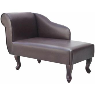 vidaXL Vidaxl - Sedia a Sdraio Marrone in Similpelle