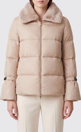 Herno Piumino in nylon ultra light con collo in pelliccia e trapuntatura