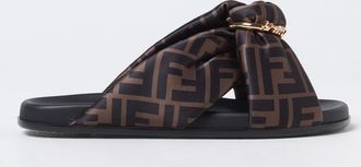 Fendi Sandalo Feel in raso imbottito con monogram FF all over