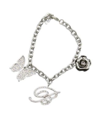 Blumarine embellished chain bracelet - women - Metal (Other)/glass - One Size - Silver