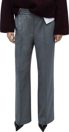 Mango High Waist Wide Leg Pants in Grey at Nordstrom, Size 6