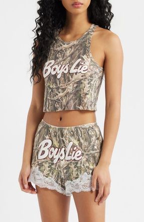 Boys Lie Starlight Graphic Crop Camo Tank in Multi at Nordstrom, Size X-Small