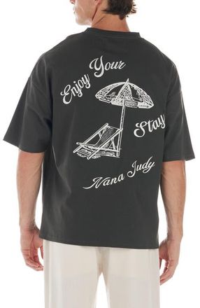 Nana Judy Sun Club T-Shirt in Charcoal at Nordstrom, Size Xx-Large