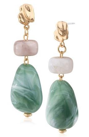 Jardin Tiered Drop Earrings in Green/Gold at Nordstrom Rack