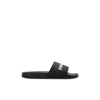 Dsquared2 Sliders, male, Black, Size: 12 US Logo Slides
