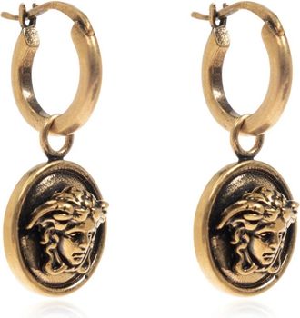 Versace Medusa Head Earrings - unisex - Oorbellen - Geel - ONE Size - Satijn - Accessoires