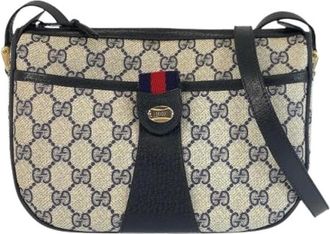 Gucci Pre-owned Cross Body Bags, female, Multicolor, Size: ONE SIZE Pre-owned GG Supreme Canvas Leather Shoulder Bag