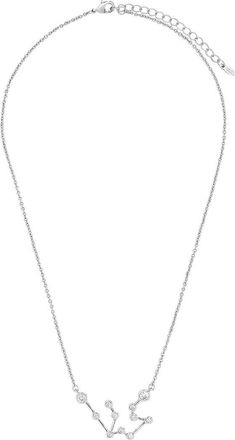 Sterling Forever Silver Cz When Stars Align Constellation Necklace