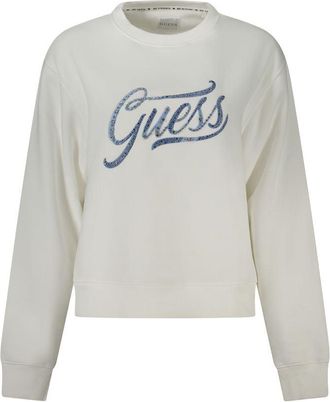 Guess Witte Katoenen Vrouwen Sweater