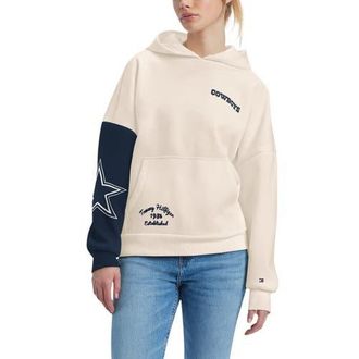 Tommy Hilfiger Womens Tommy Hilfiger Cream/Navy Dallas Cowboys Harriet Pullover Hoodie at Nordstrom, Size Xx-Large