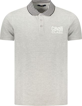 Cavalli Grigio Katoenen Heren Polo