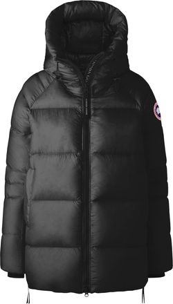 Canada Goose Cypress Puffer Glossy Quilted Black Hooded Puffer Jacket