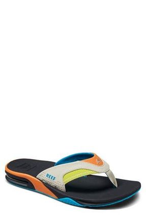 Reef Fanning Flip Flop in Tan/Lime/Orange at Nordstrom Rack, Size 12