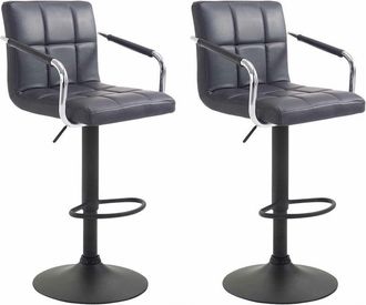 Clp Clp - Set De 2 Taburetes Lucy V2 En Simil Cuero Negro Negro