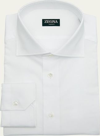 Ermenegildo Zegna Mens Trofeo Cotton Dress Shirt