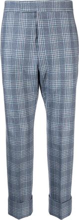 Thom Browne backstrap flannel tailored trousers - men - Wool/Cashmere/Cupro - 2 - Blue