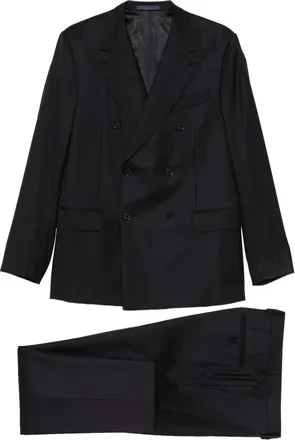 Caruso Norma Double-breasted Peak-lapel Suit