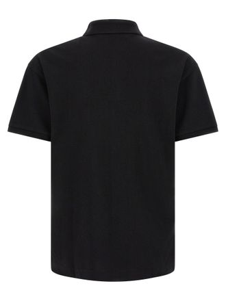 Palm Angels Logo-Patch Cotton Piquet Polo Shirt - Black