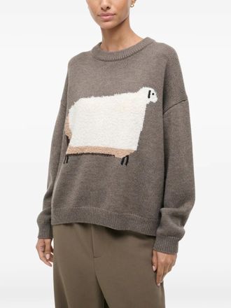 Staud sheep-detail sweater - Bruin