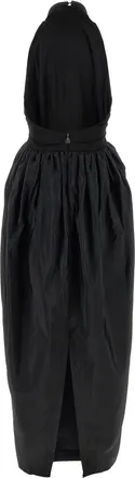 Rotate Satin Taffeta Maxi Dress - Black