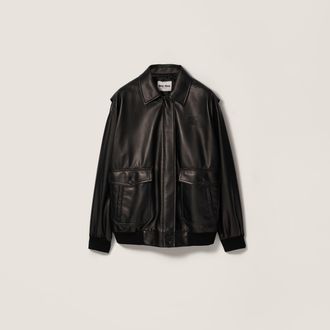 Miu Miu Nappa leather blouson jacket