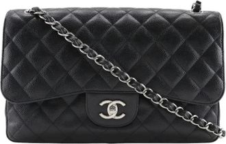 Chanel Tweedehands leren schoudertassen - Dames - Vintage Schoudertas - Zwart - ONE Size - Leer - Vintage