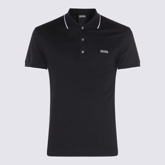 Ermenegildo Zegna Black Cotton Polo Shirt