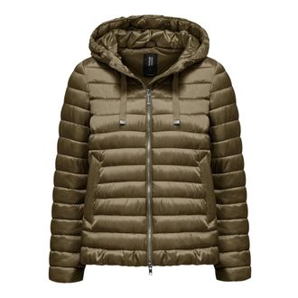 Bomboogie Winter Jackets, female, Brown, Size: 3XL Nylon cir&eacute; Down Jacket
