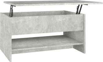 vidaXL Vidaxl - Mesa de centro madera contrachapada gris hormigón 80x50x40 cm