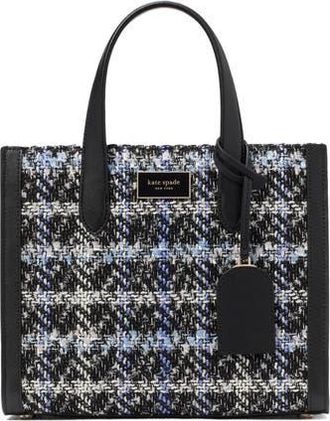 Kate Spade New York small manhattan plaid tweed tote in Black Multi at Nordstrom Rack