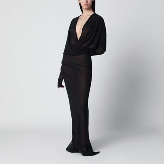 Entire studios Long semi-sheer black dress