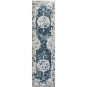 Jonathan Y Designs Rosalia Cottage Medallion Area Rug in Ivory/blue at Nordstrom, Size 3Ft 0In X 5Ft 0In