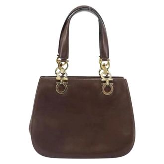 Ferragamo Pre-owned Handbags, female, Brown, Size: ONE SIZE Pre-owned Handbag