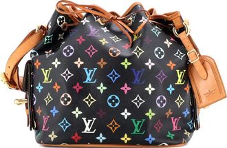 Louis Vuitton Petit Noe Handbag Monogram Multicolor bucket bag - Zwart
