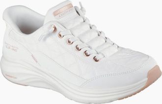 Skechers Womens Skechers Slip-Ins Contour Foam Cozy Fit Womens White Trainers - Size: 5