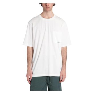 OAMC Pocket Tee Stencil Print - Heren - T-shirts - Wit - M - Katoen - Tops