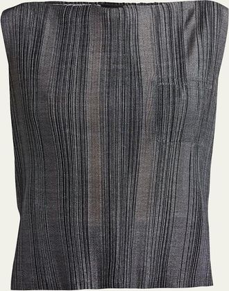 Giorgio Armani Plisse Jersey Sleeveless Top