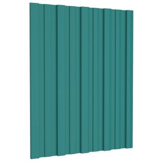 vidaXL Panel De Techo 36 Pcs Verde 60 X 45 Cm Acero Galvanizado Vidaxl