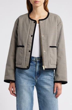 Rails Nota Minicheck Jacket in Ice Taupe Minicheck at Nordstrom Rack, Size Xx-Large
