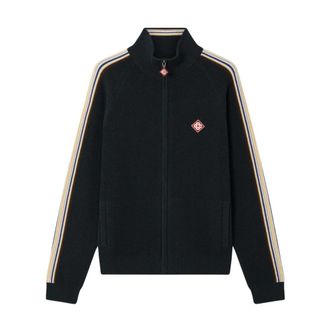 Casablanca Cafe Culture Track Jacket - Heren - Vesten met rits - Blauw - L - Katoen - Hoodies & sweatvesten