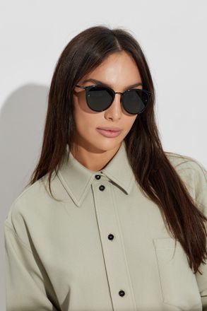 Linda Farrow Calthorpe Sunglasses, Unisex, Black